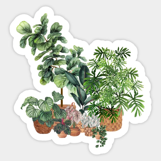 House Plants 9 Sticker by Gush Art Studio 1